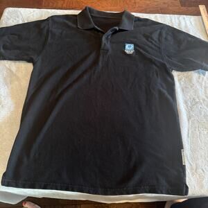 Vintage Olympics Polo Shirt Athens 2004 Black mens Large